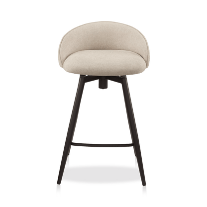 Fabric and Metal Bar Stool