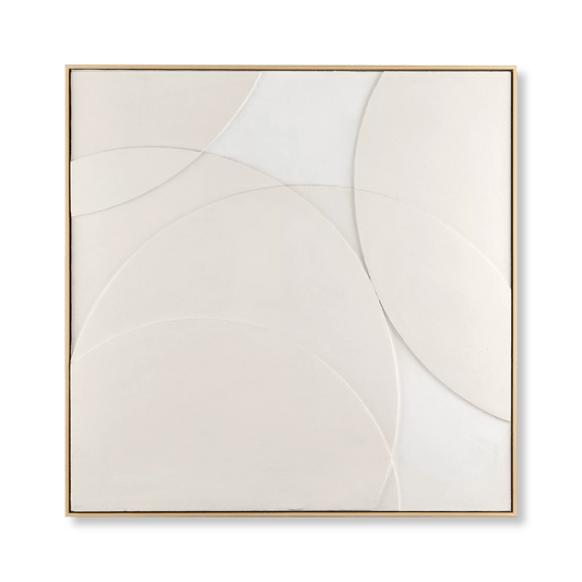 Abstract Tone-on-Tone Circles Framed Art