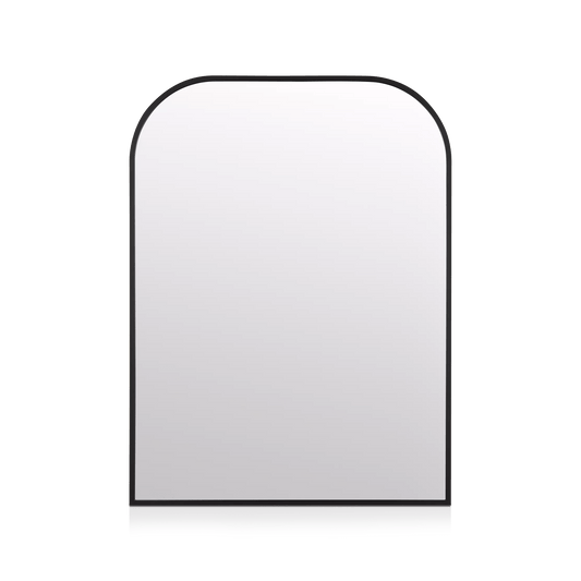 Black Frame Modern Mantle Mirror