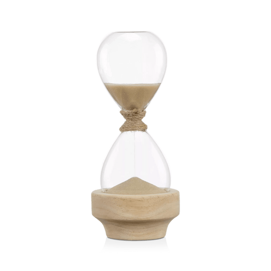 Decorative Hourglass with Wood Base