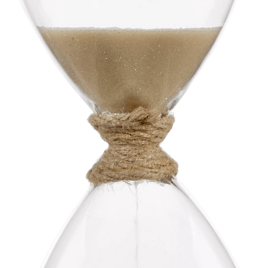 Decorative Hourglass with Wood Base