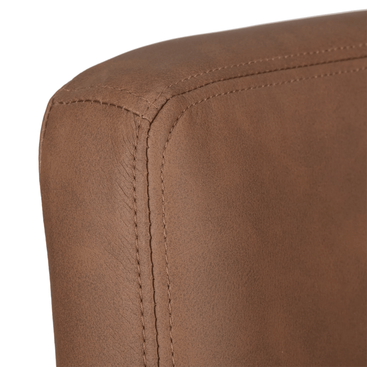 Rust Matte Faux Leather and Metal Adjustable Bar Stool