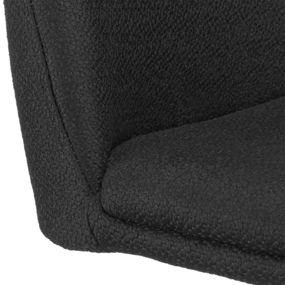 Black Fabric and Metal Adjustable Bar Stool