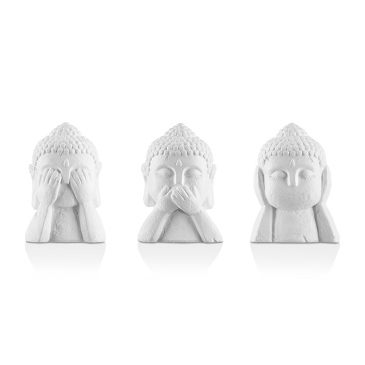 Set of 3 Buddha Statues