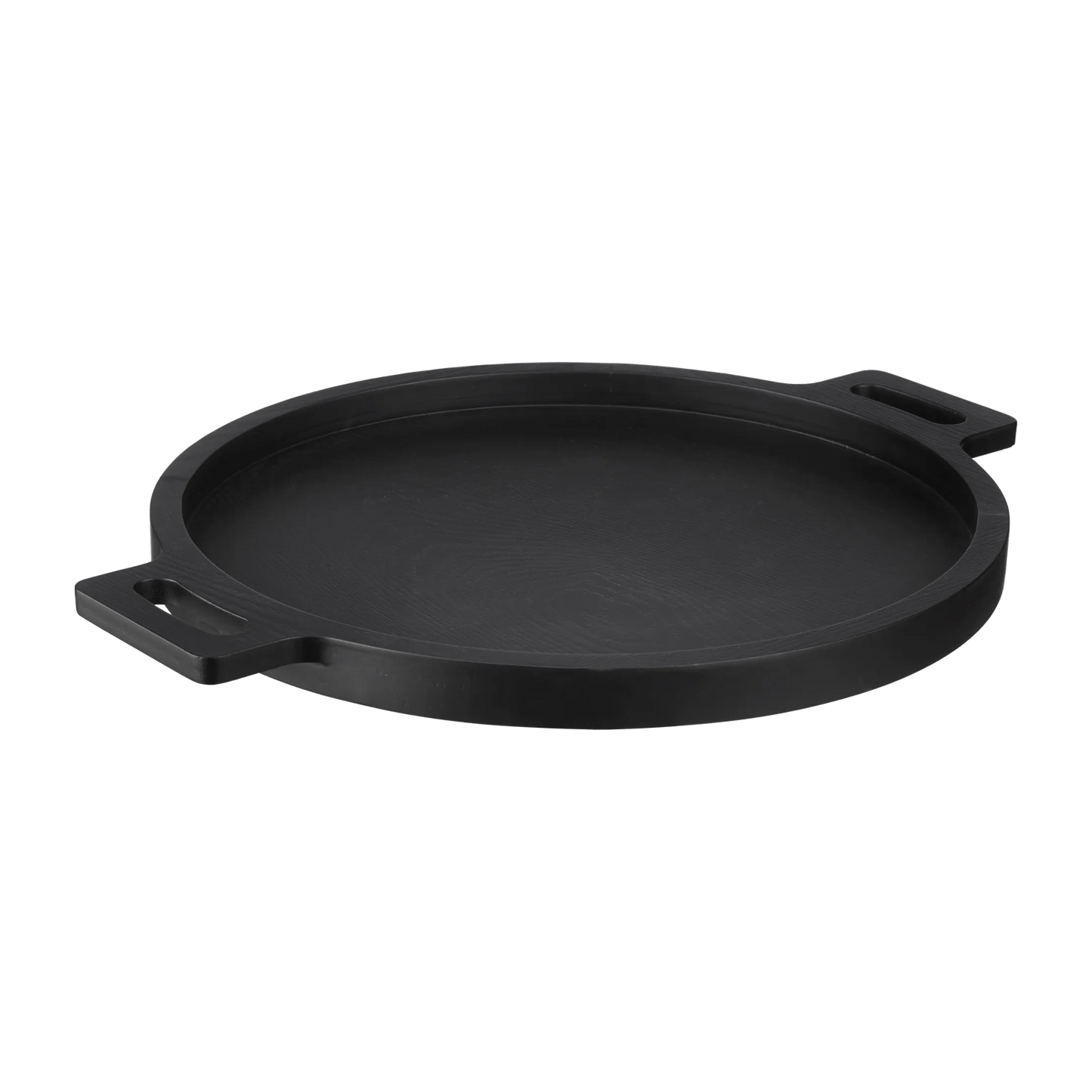 Wood Round Tray with Handles