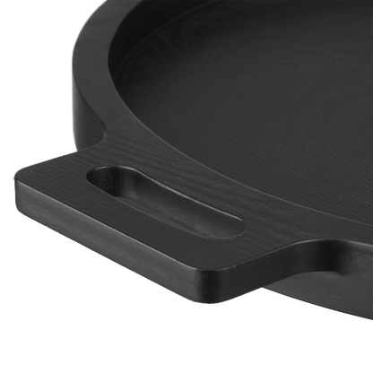 Wood Round Tray with Handles
