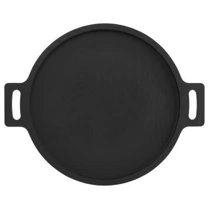 Wood Round Tray with Handles
