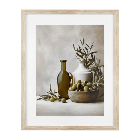 Olives and Vases Framed Art