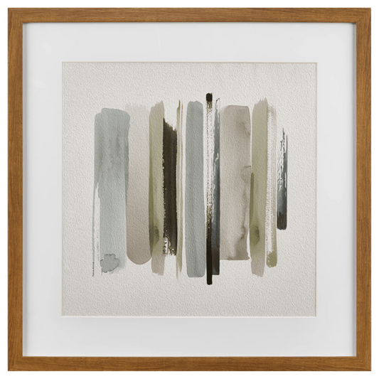 Sage Lines Framed Art