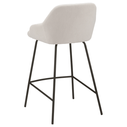 Fabric and Metal Counter Stool