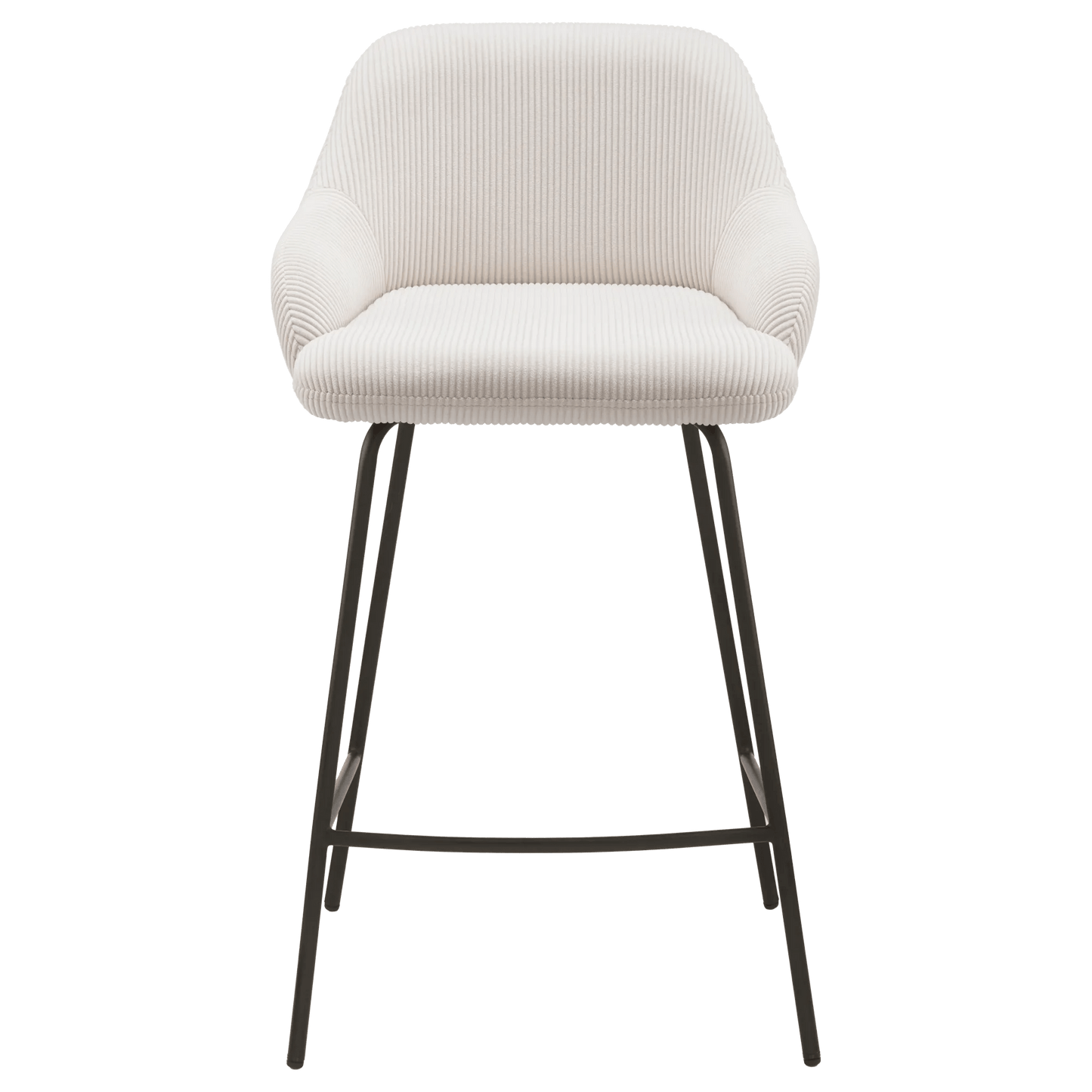 Fabric and Metal Counter Stool