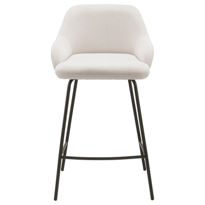 Fabric and Metal Counter Stool
