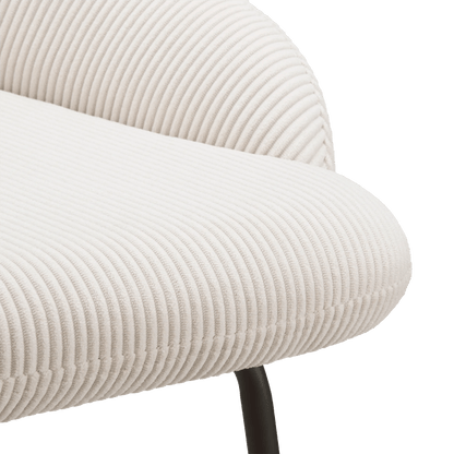 Fabric and Metal Counter Stool