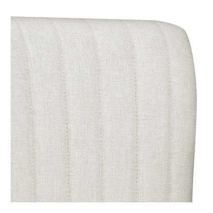 Fabric and Natural Wood Bar Stool