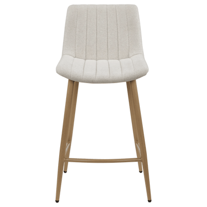 Chita Fabric and Metal Bar Stool