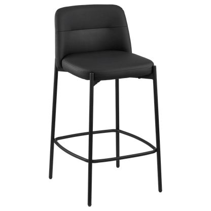 Faux Leather and Metal Bar Stool