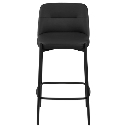 Faux Leather and Metal Bar Stool