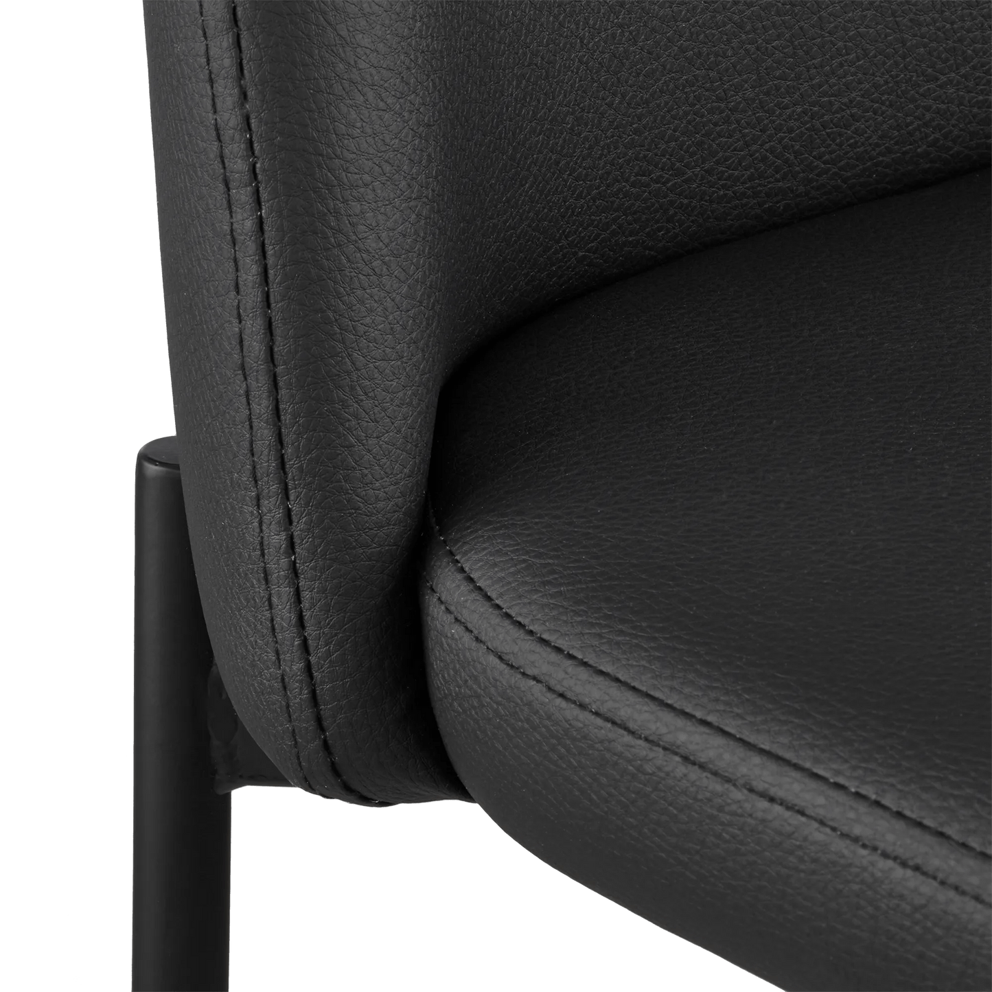 Faux Leather and Metal Bar Stool