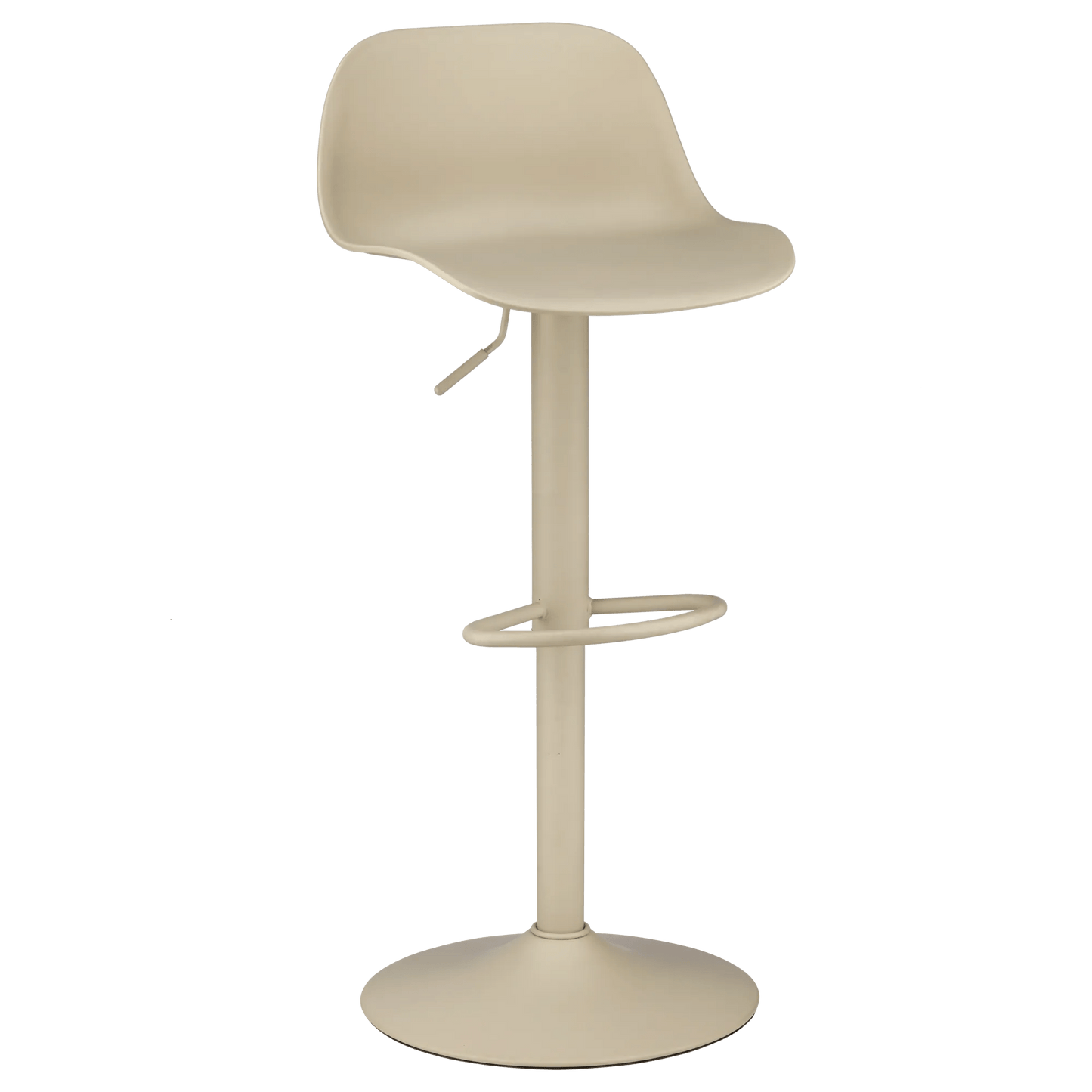 Beige Metal & Plastic Bar Stool