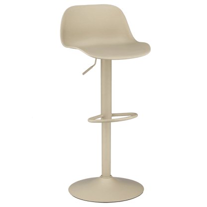 Beige Metal & Plastic Bar Stool