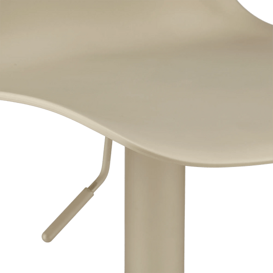 Beige Metal & Plastic Bar Stool