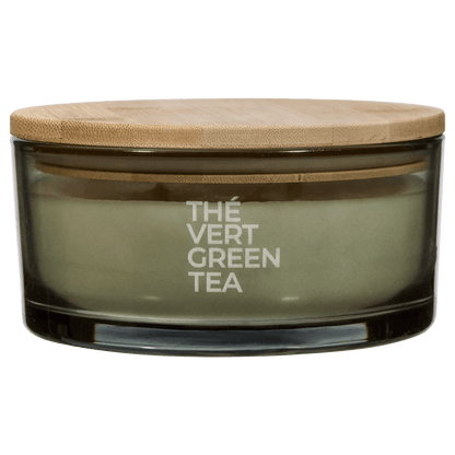 Green Tea Candle with Wooden Lid