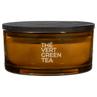 Bouclair Green Tea Candle with Wooden Lid