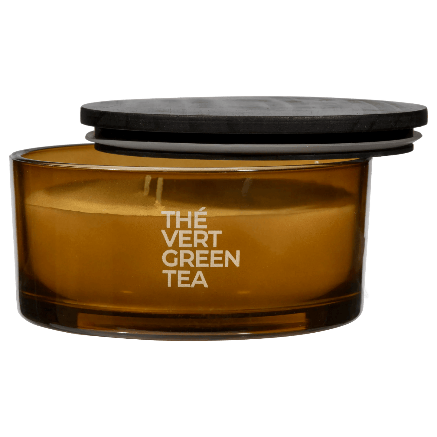Bouclair Green Tea Candle with Wooden Lid
