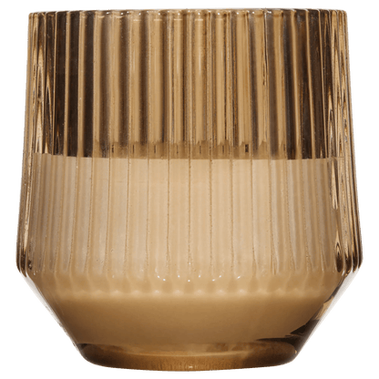 Ribbed Glass LED Candle
