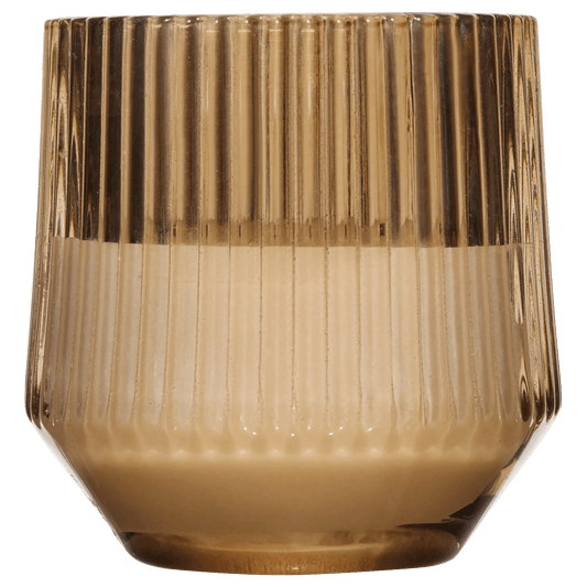 Ribbed Glass LED Candle