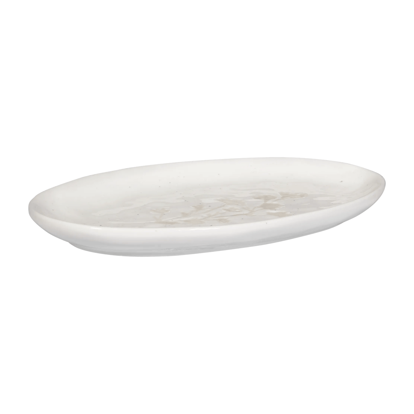 Oval Tray with Engraved Stem