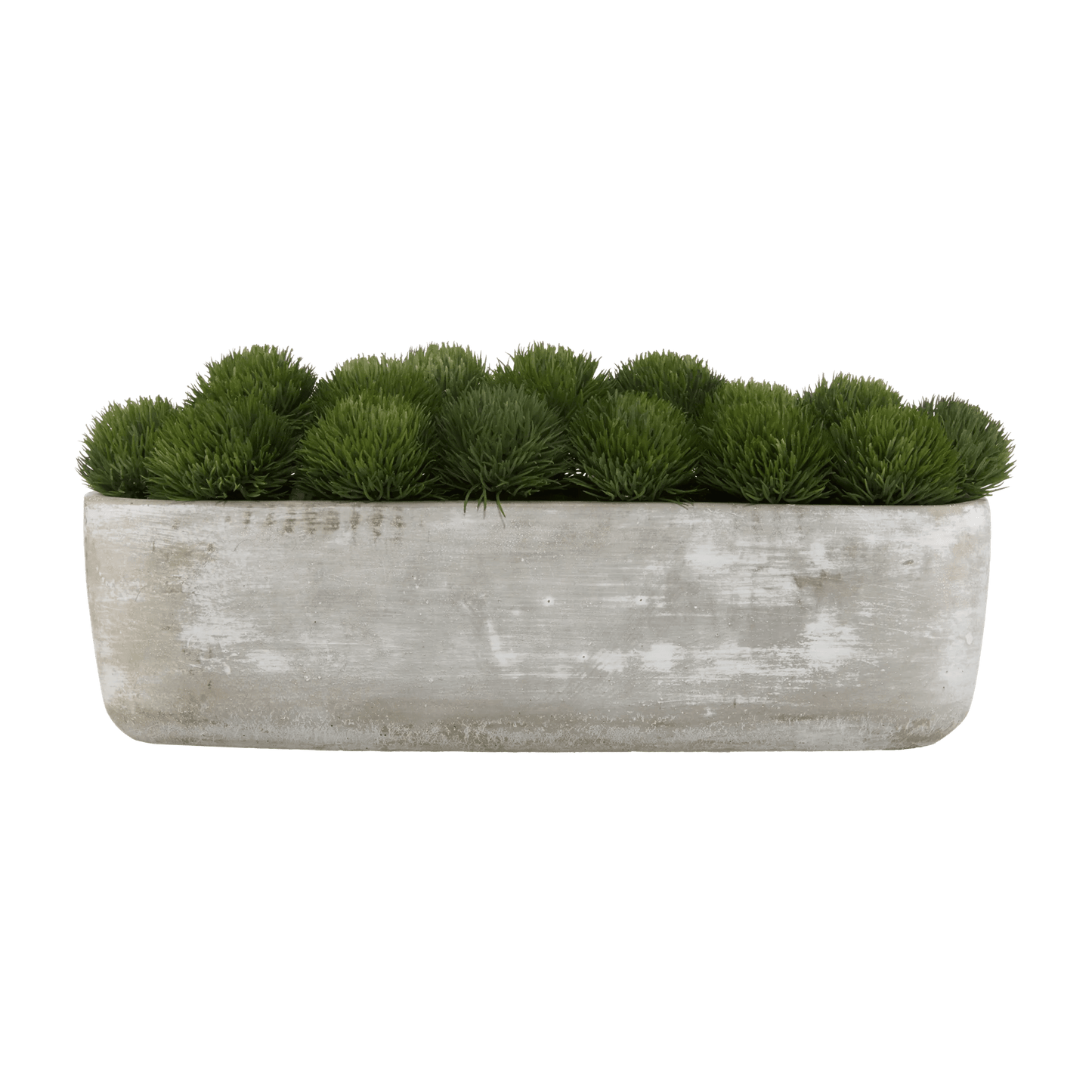 Artificial Moss in Cement Pot