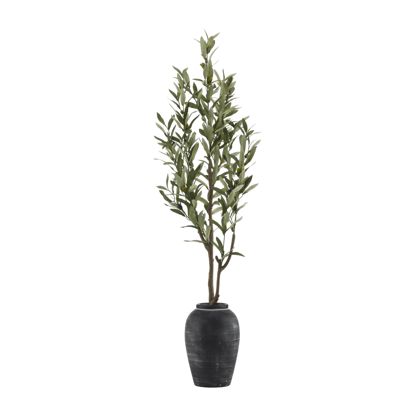 Artificial Olive Tree in Ceramic Vase