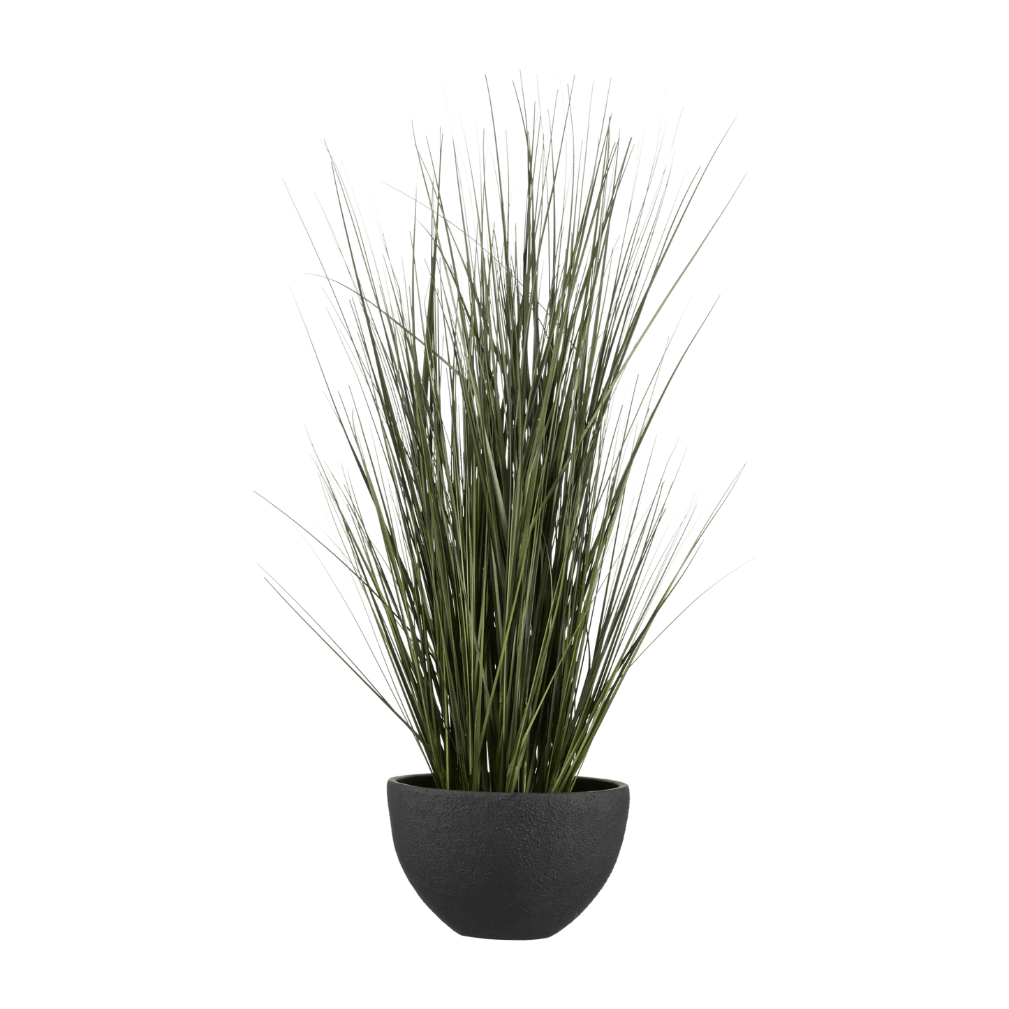 Artificial Grass in Black Ceramic Pot