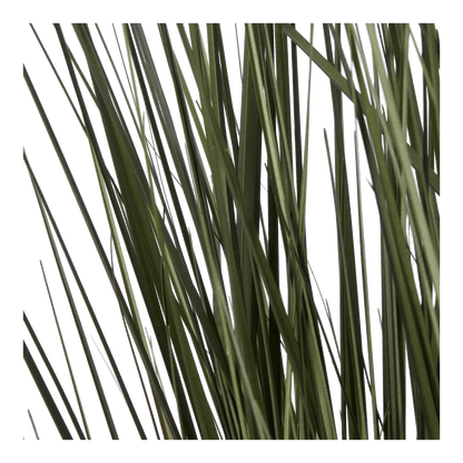 Artificial Grass in Black Ceramic Pot