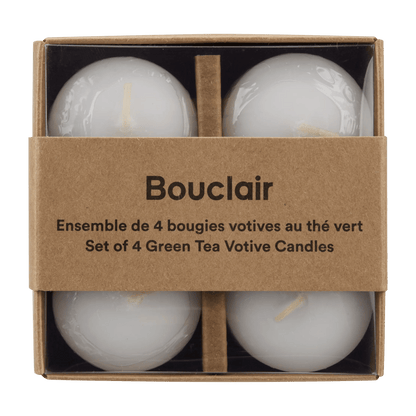 Green Tea Votive Candles Set of 4