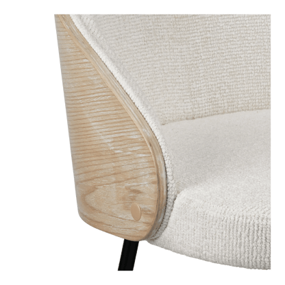 Upholstered Bar Stool with Wood Back