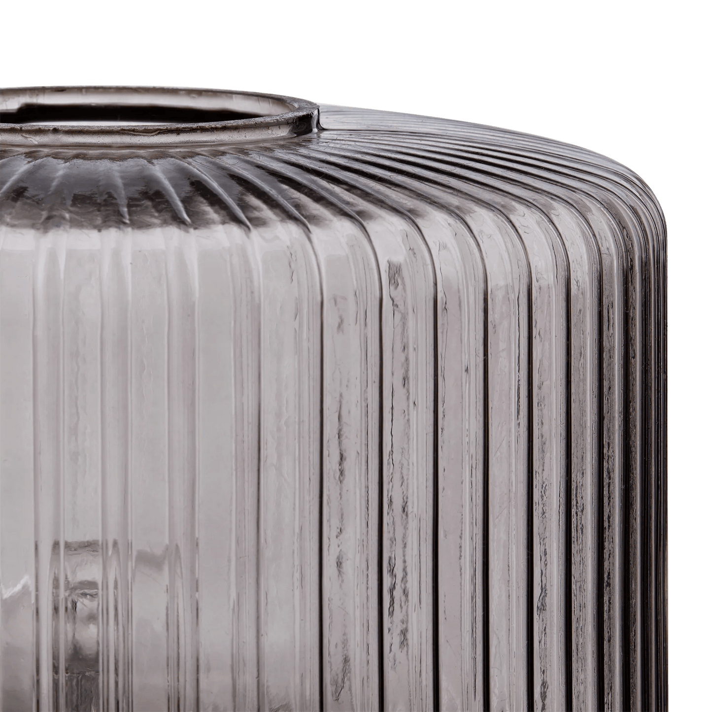 Smoky Ribbed Glass Table Lamp