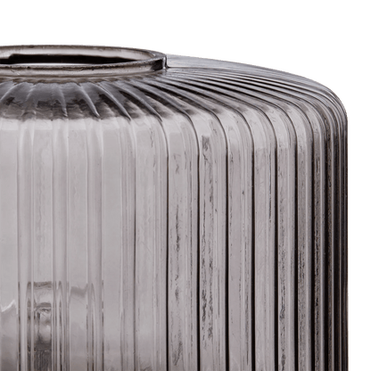 Smoky Ribbed Glass Table Lamp