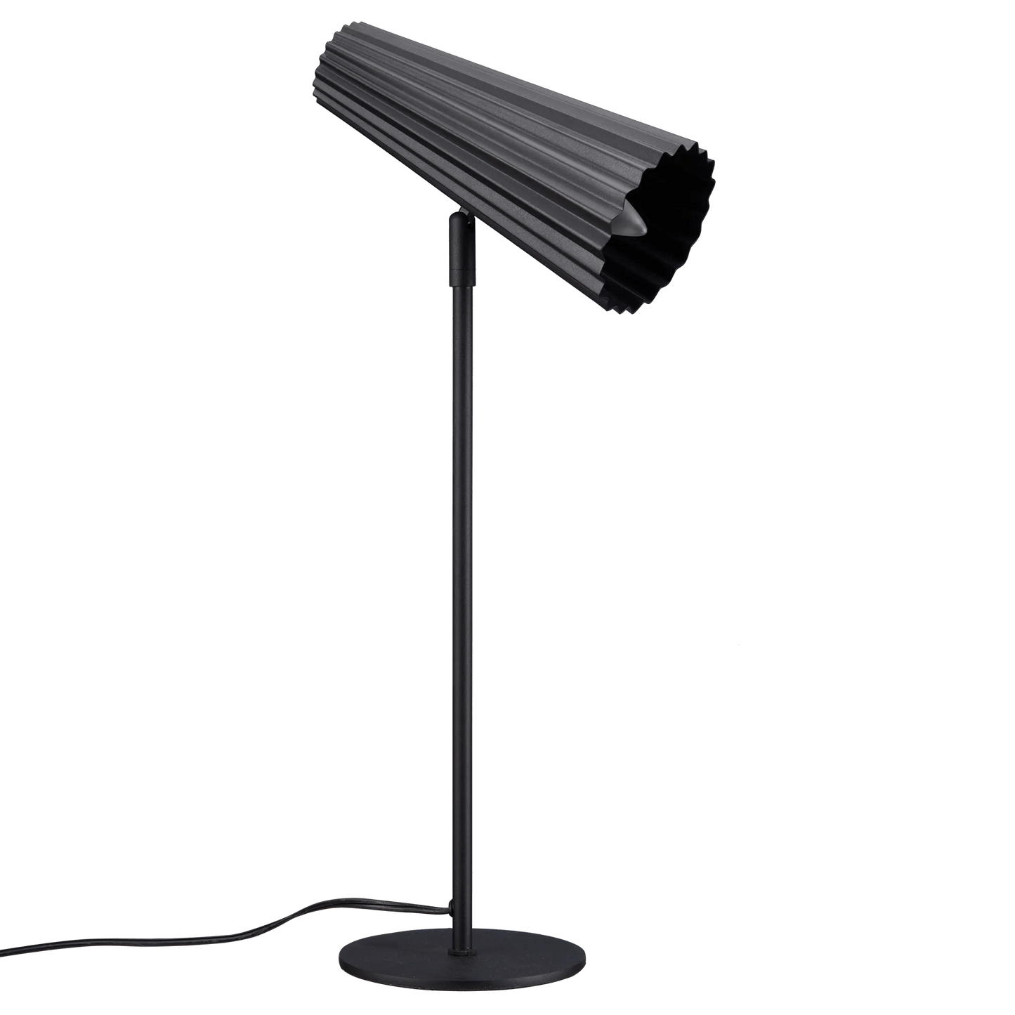 Black Ribbed Table Lamp