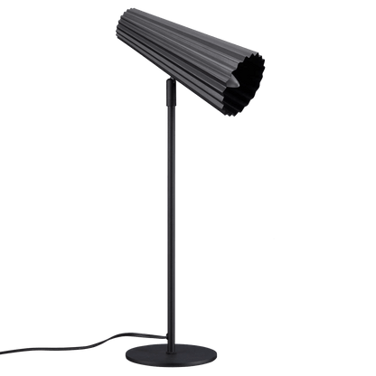 Black Ribbed Table Lamp
