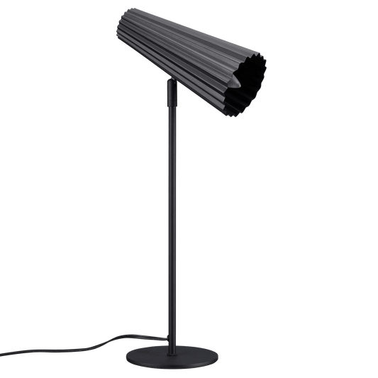 Black Ribbed Table Lamp