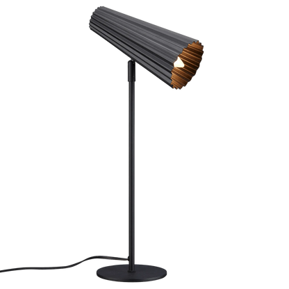 Black Ribbed Table Lamp