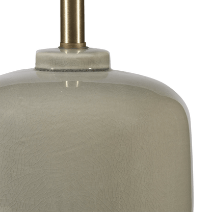 Ceramic Table Lamp in Soft Green