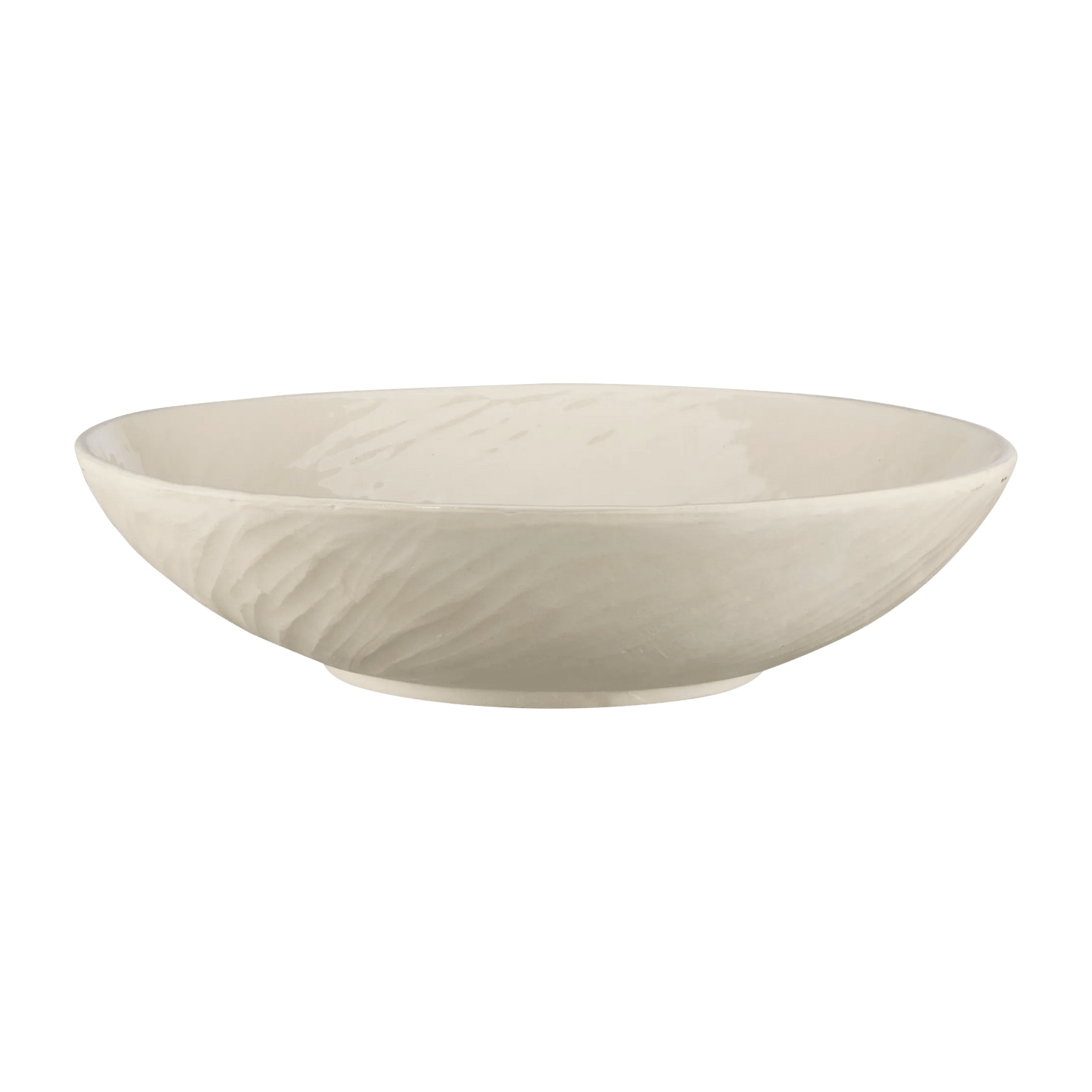 Large Cream Ceramic Decorative Bowl