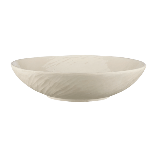 Large Cream Ceramic Decorative Bowl