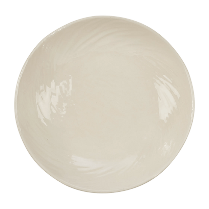 Large Cream Ceramic Decorative Bowl