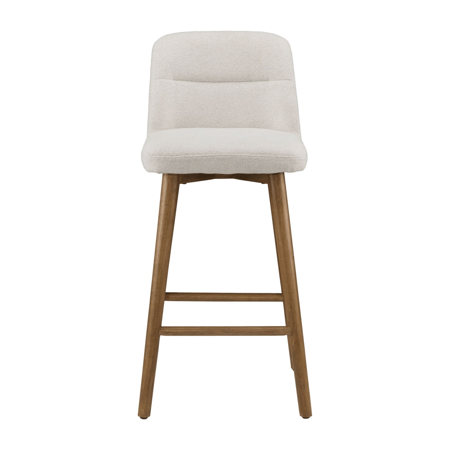 Upholstered Bar Stool with Wooden Legs