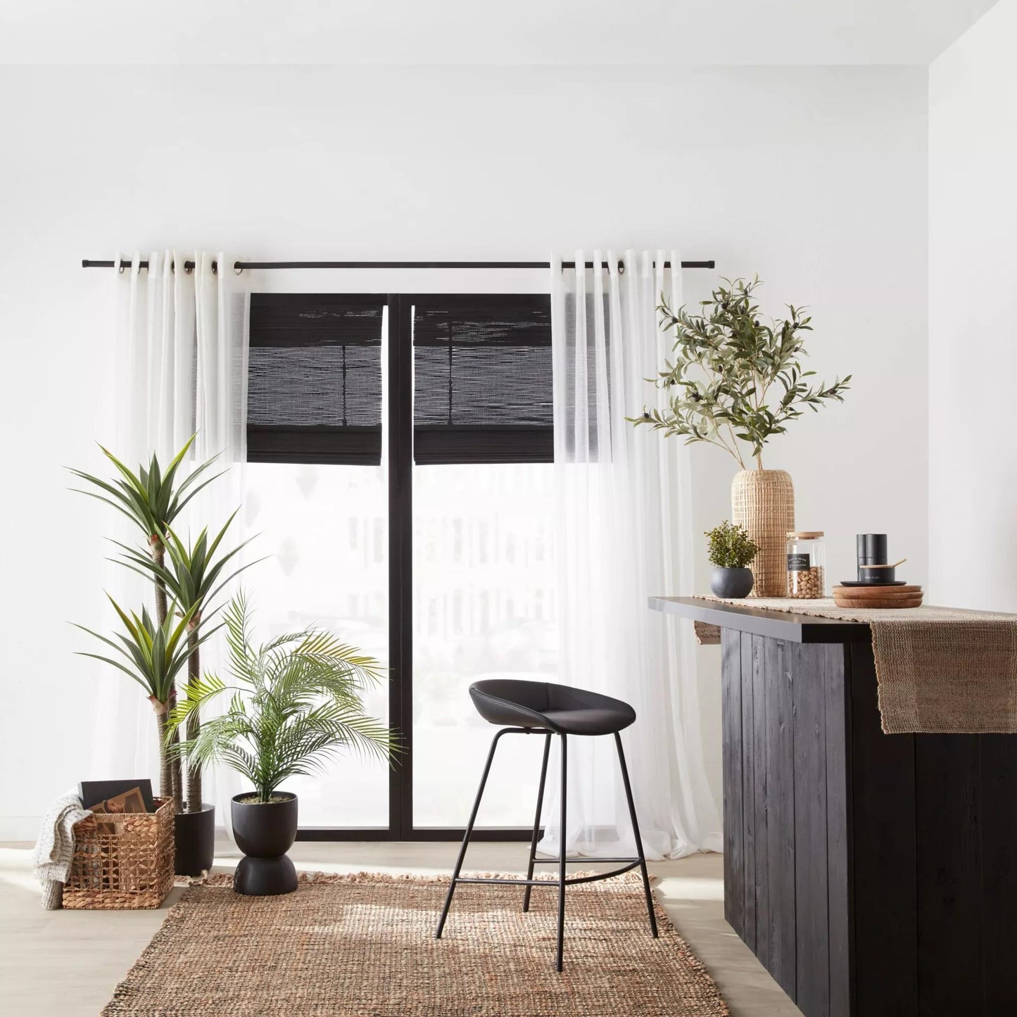 Bali Black Cordless Shade