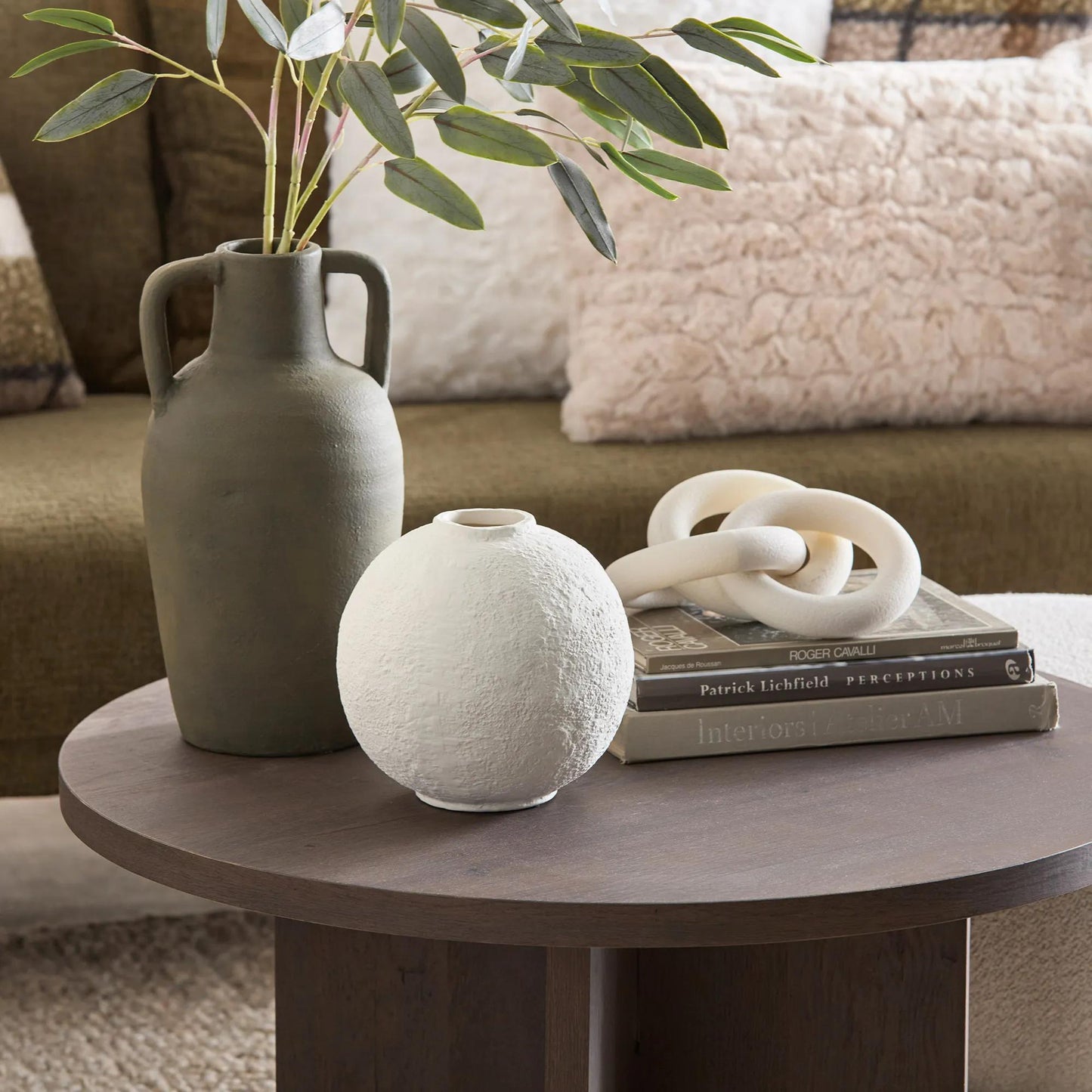 Round Ceramic Table Vase